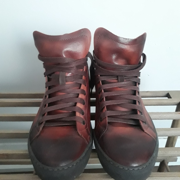 Dino Draghi Distressed Brown Leather Boots - Picture 2 of 5